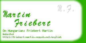 martin friebert business card